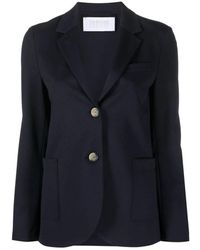 Harris Wharf London - Navy blauer runder hemd blazer - Lyst