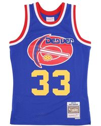 Mitchell & Ness - Fitness ,Blauw ,Polyester Nba Basketbal Tanktop Thompson 1975-76 - Lyst