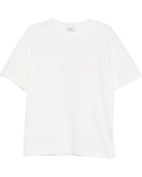 Etro - Tops ,Wit ,Katoen Katoenen T-Shirt Met Logo - Lyst