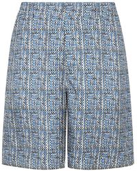 Fendi - Gedrukte Zijden Shorts - Lyst
