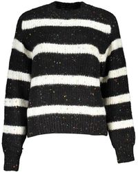 Desigual - Schwarzer pullover mit langen ärmeln und hohem kragen - Lyst