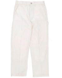 Obey - Broeken ,Wit ,Katoen Versterkte Timmerman Broek Met Gereedschapszakken - Lyst