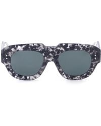 Thom Browne - Accessoires ,Grijs ,Acetaat Rechthoekige Zonnebril - Lyst