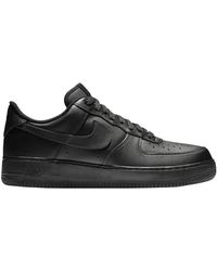 Nike - Triple Black Air Force 1 Sneakers - Lyst