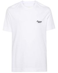 Givenchy - T-shirt mit logo-stickerei - Lyst