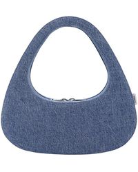 Coperni - Blaue denim-handtasche mit reißverschluss - Lyst