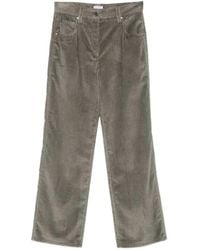 Brunello Cucinelli - Rechte Ribfluwelen Broek - Lyst