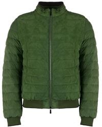 Moorer - Bomberjack Met Ganzendons En Leer - Lyst