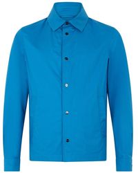 Herno - Jassen ,Blauw ,Katoen Field Jacket - Lyst