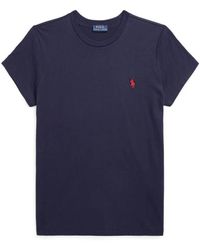 Ralph Lauren - Blaues polo-shirt mit pony-logo - Lyst