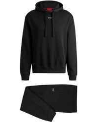 HUGO - Sportief Zwart Sweatshirt Met Capuchon - Lyst