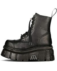 New Rock - Lace-Up Boots - Lyst