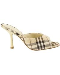 Burberry - Heeled Mules - Lyst