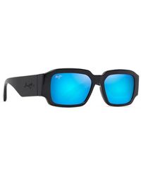Maui Jim - Blue hawaii sonnenbrille rechteckig schwarz - Lyst