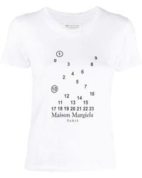 Maison Margiela - E Baumwoll-T-Shirt mit Ikonischem Logo - Lyst