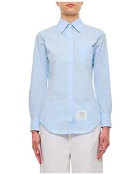 Thom Browne - Blaue Baumwoll-Popeline-Hemd - Lyst