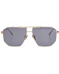 Balmain - Accessoires ,Geel ,Leer Dean Zonnebril - Lyst