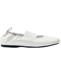 Alohas - Weiße Leder Ballerina Schuhe Elastisch - Lyst