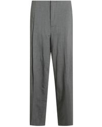 Alberta Ferretti - Broeken ,Grijs ,Straight Broeken - Lyst