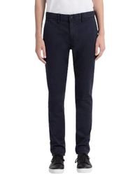 Calvin Klein - Blaue baumwollhose mit 5 taschen - Lyst