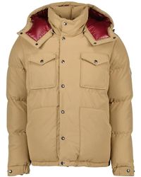 Moncler - Jassen Camel Donsjas - Lyst