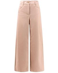 Max Mara - Braune Weite Hose Mit Reißverschluss - Lyst