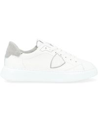 Philippe Model - Schoenen ,Wit ,Leer Temple Low Sneakers - Lyst