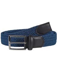 Howard London - Accessoires ,Blauw ,Leer Gevlochten Riem Marvin - Lyst