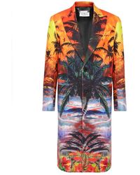 Philipp Plein - Jassen ,Veelkleurig ,Wol Wool Coat Long Hawaii - Lyst