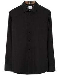 Burberry - Ekd Logo Cotton Shirt - Lyst