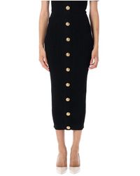 Balmain - Midi Skirts - Lyst