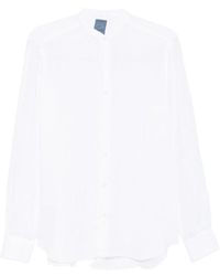 Barba Napoli - Overhemden ,Wit ,Katoen Mandarin Collar Shirt - Lyst