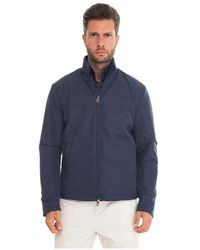KIRED - Jassen ,Blauw ,Wol Korte Gewatteerde Jas Van Wol, Waterbestendig - Lyst