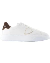 Philippe Model - Schoenen ,Wit ,Leer Temple Low Sneakers - Lyst