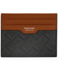 Ferragamo - Accessoires ,Veelkleurig ,Leer Creditcardhouder - Lyst