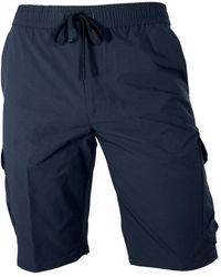 HUGO - Korte Broeken ,Blauw ,Polyester Cargo Shorts Urbanex Blauw Lichtgewicht Elastisch - Lyst