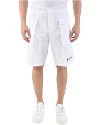 Aspesi - Korte Broeken ,Wit ,Katoen Casual Shorts - Lyst