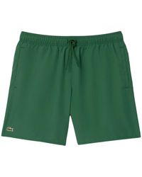 Lacoste - Badmode ,Groen ,Polyester Mesh Boxer Sea Shorts - Lyst