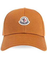 Moncler - Accessoires ,Oranje ,Katoen Pet Met Logo - Lyst