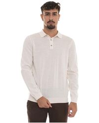 HUGO - Tops ,Wol Lange Mouw Polo Shirt Met Logo - Lyst