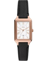 Fossil - Es5310 Elegant Rechthoekig Tijdstuk - Lyst