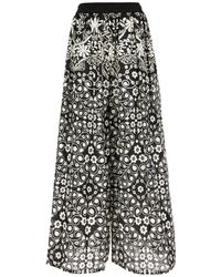 Weekend by Maxmara - Broeken ,Veelkleurig ,Wide Broeken - Lyst