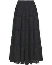 Neo Noir - Rokken ,Zwart ,Katoen Zwarte Kant Rok Felicia Voile - Lyst