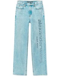 Alexander Wang - Hellblaue bootcut jeans - Lyst