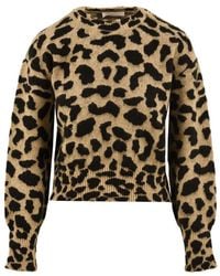 Akep - Truien & Vesten ,Veelkleurig ,Wol Spotted Crewneck Sweater - Lyst