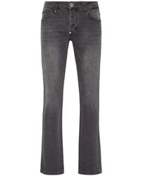 Philipp Plein - Basic Denim Broek Straight Cut Supreme Iconic Plein - Lyst