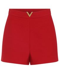 Valentino - Korte Broeken ,Rood ,Short Shorts - Lyst