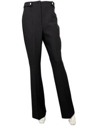 HUGO - Broeken ,Zwart ,Polyester High-Waisted Flared Broeken - Lyst