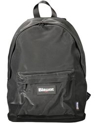 Blauer - Schwarzer polyester-rucksack - Lyst