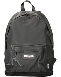 Blauer - Schwarzer polyester-rucksack - Lyst